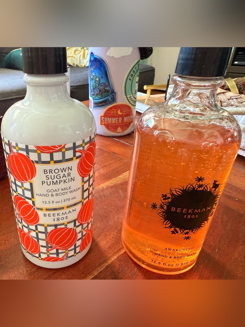 2 Beekman 1802 Brown Sugar Pumpkin Goat Milk & Honeyed Grapefruit Hand Body Wash